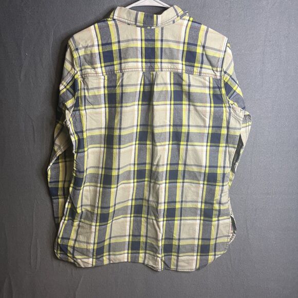 EDDIE BAUER Women's Long Sleeve Snap Front Plaid Flannel Shirt Size Large - Picture 5 of 8